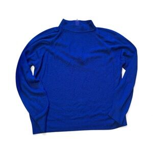 Vintage Hampshire Studio Size L Blue Mockneck Sweater